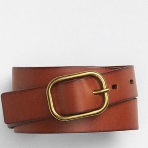 GAP brown belt with vintage gold buckle